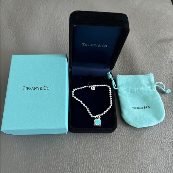 Tiffany & Co. Jewelry - Tiffany & Co. Silver Bracelet with Turquoise Charm